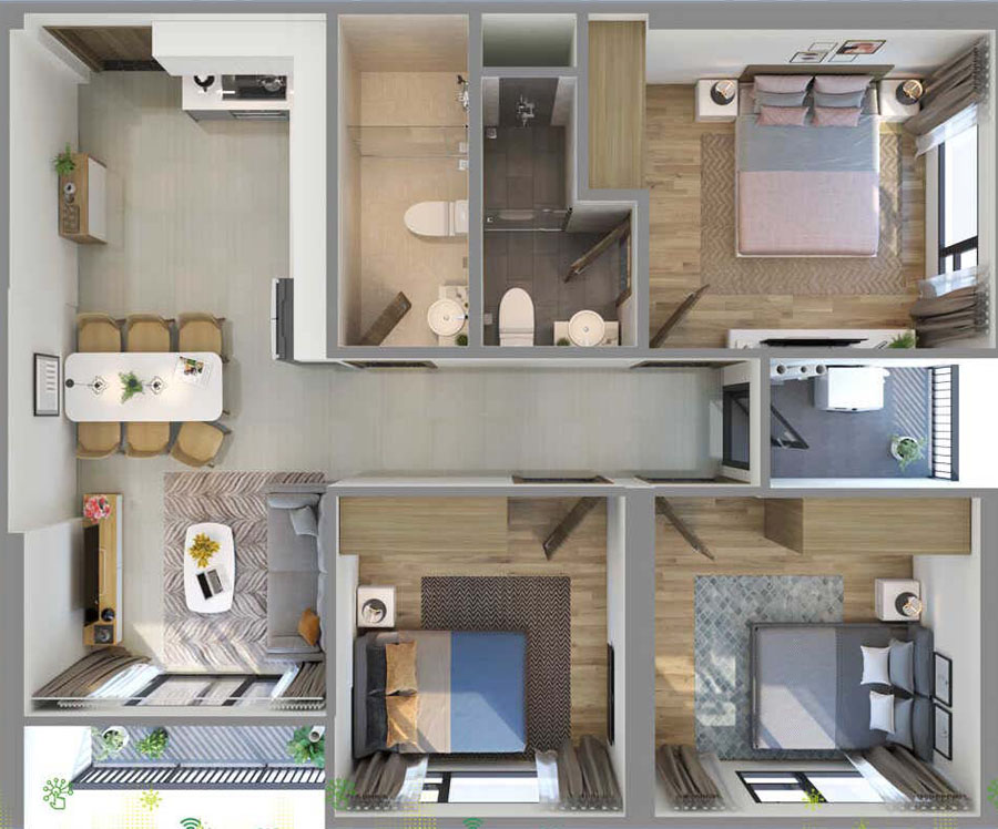Căn Hộ 3 Phòng Ngủ Vinhomes Gallery Giảng Võ